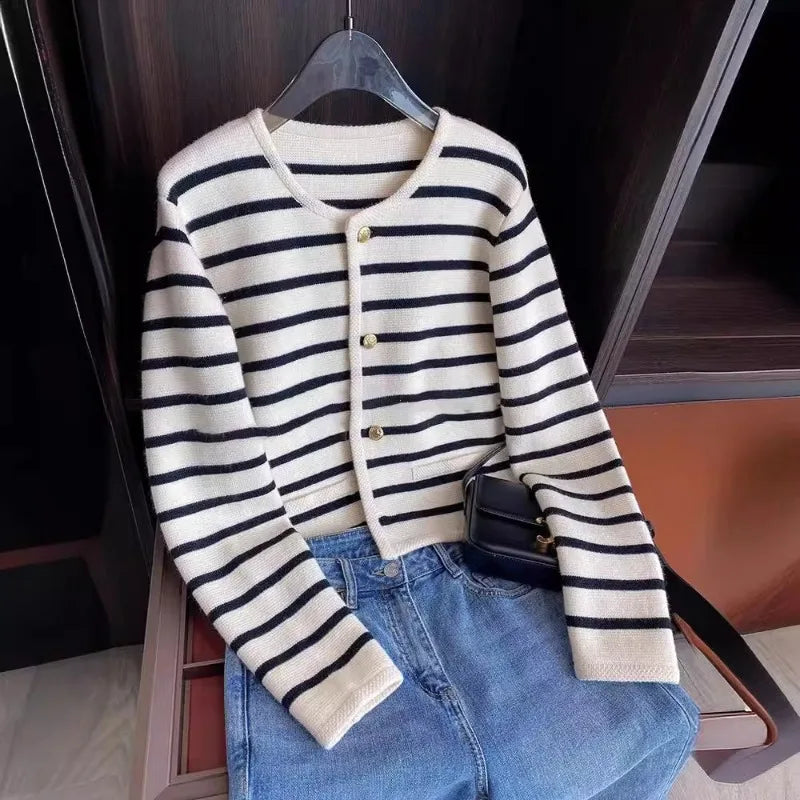 Fien | Striped Button Cardigan