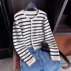 Fien | Striped Button Cardigan