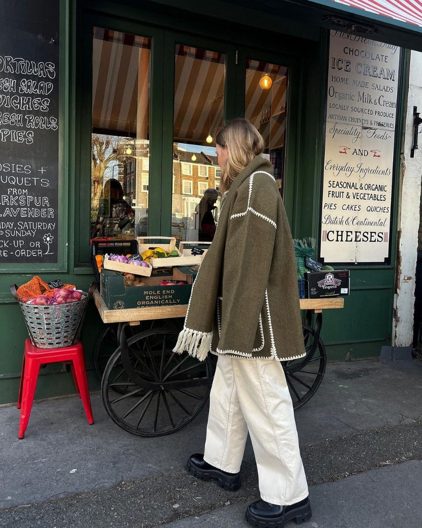 Isabelle | Fringe Wool Coat