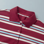 Leah | Striped Long Sleeve Polo