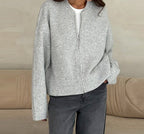 Olivia | Knitted Zip Cardigan