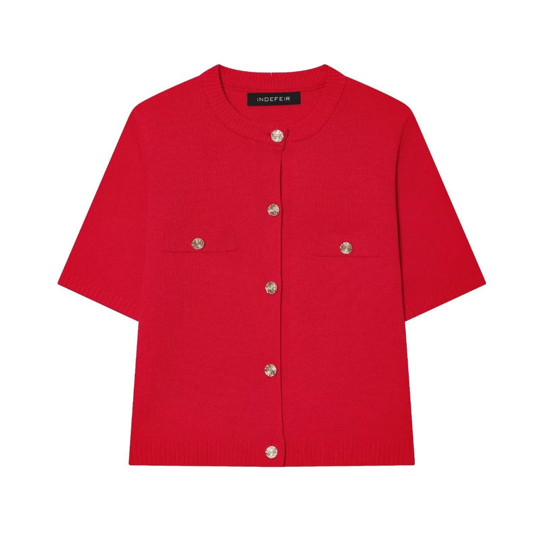 Faye | Short Sleeve Knit Vest