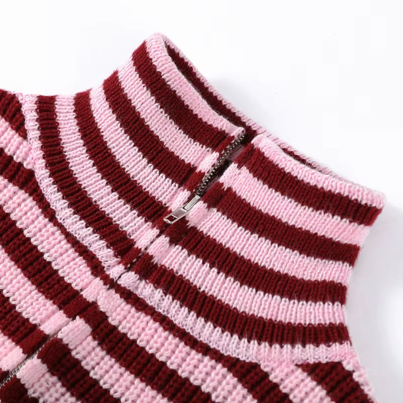 Striped Long Sleeve Polo