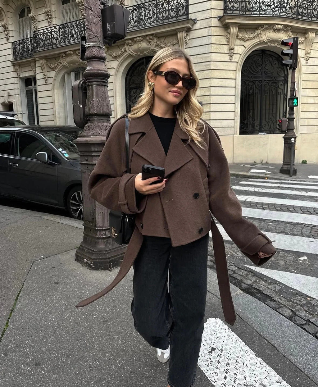 Fleur | Cropped Wool Coat