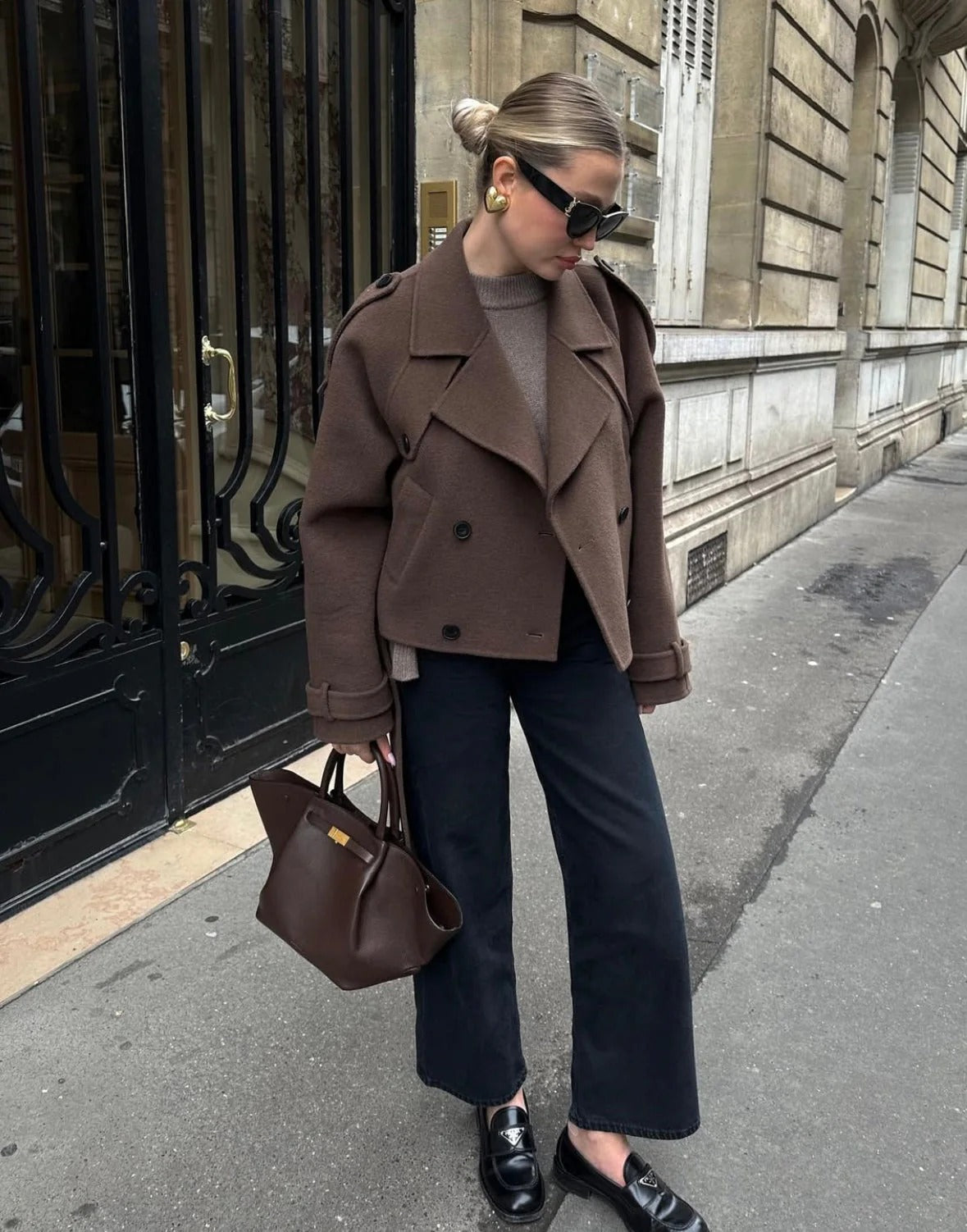 Fleur | Cropped Wool Coat