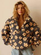 Floral Fleece Pullover